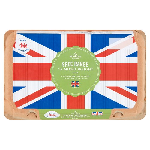 Morrisons 15 Free Range Mixed Weight Eggs 675g