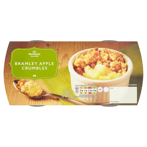 Morrisons Bramley Apple Crumbles 2 x 135g (270g)