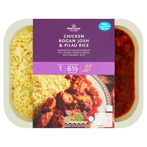 Morrisons Chicken Rogan Josh & Pilau Rice 450g