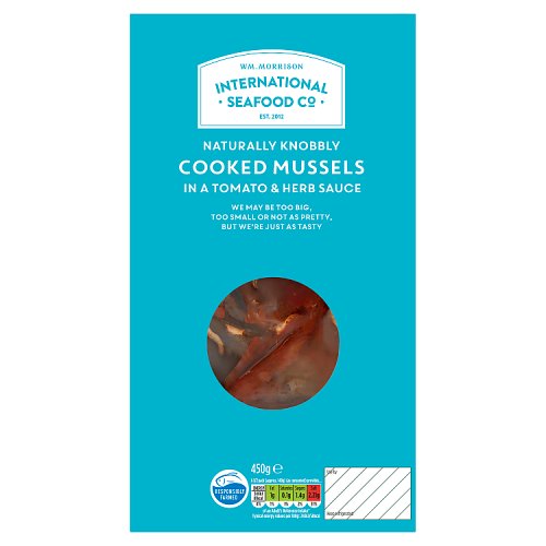 Morrisons International Seafood Co. Naturally Knobbly Cooked Mussels in