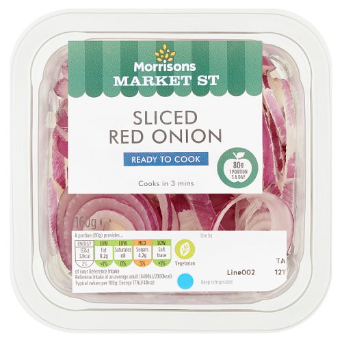 Morrisons Market St Sliced Red Onion 160g