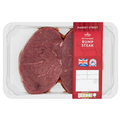 Morrisons Market Street British Beef Rump Steak 0.500kg Really Good