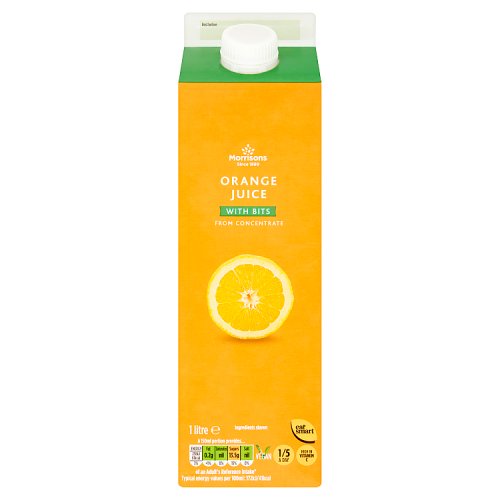 Morrisons Orange Juice from Concentrate with Bits 1 Litre Really Good Culture