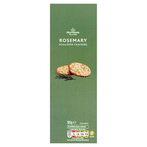 Morrisons Rosemary Scalloped Crackers 185g Really Good Culture