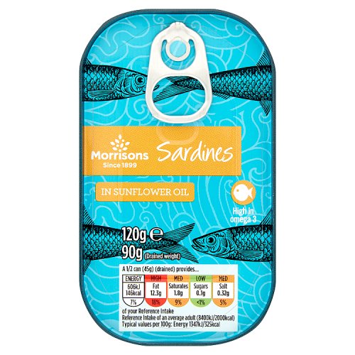 Morrisons Sardines in Sunflower Oil 120g