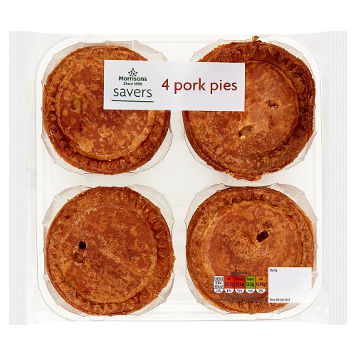 Morrisons Savers 4 Pork Pies Really Good Culture