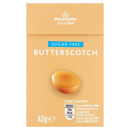 Morrisons Sugar Free Butterscotch 42g
