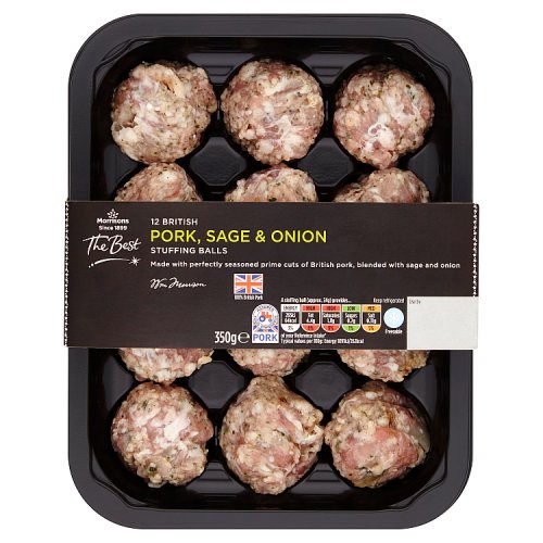 Morrisons The Best 12 British Pork, Sage & Onion Stuffing Balls
