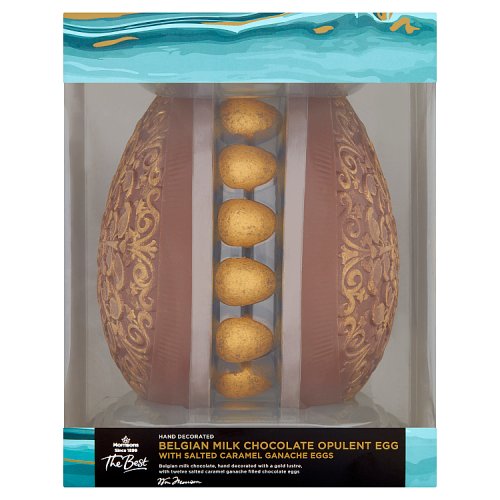 Morrisons The Best Belgian Milk Chocolate Opulent Egg with Salted Caramel Ganache Eggs 440g