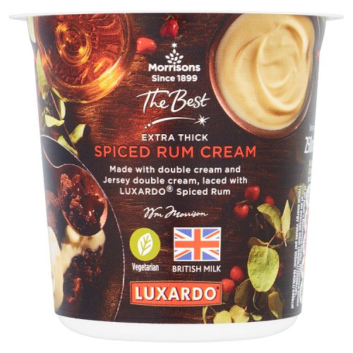 Morrisons The Best Extra Thick Spiced Rum Cream 250ml Really Good Culture