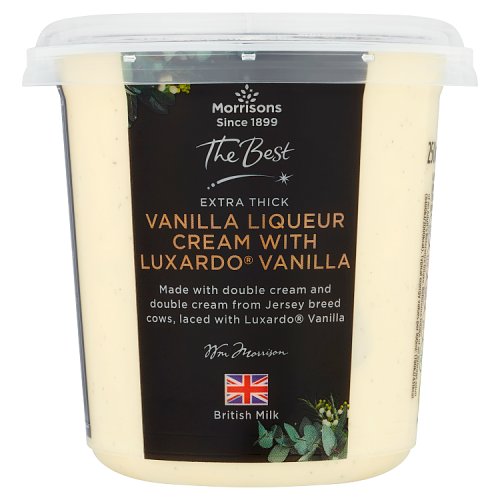Morrisons The Best Extra Thick Vanilla Liqueur Cream with Luxardo