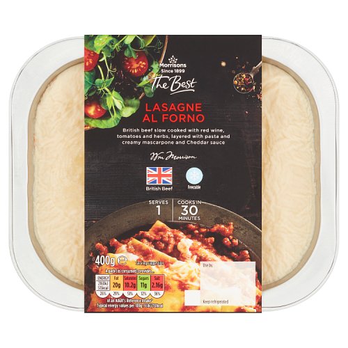 Morrisons The Best Lasagne Al Forno 400g