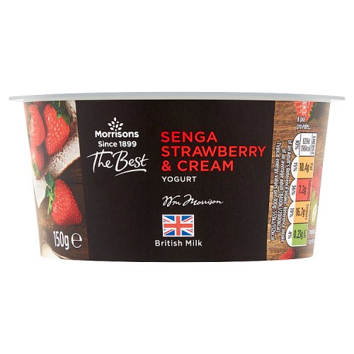 Morrisons The Best Senga Strawberry & Cream Yogurt 150g