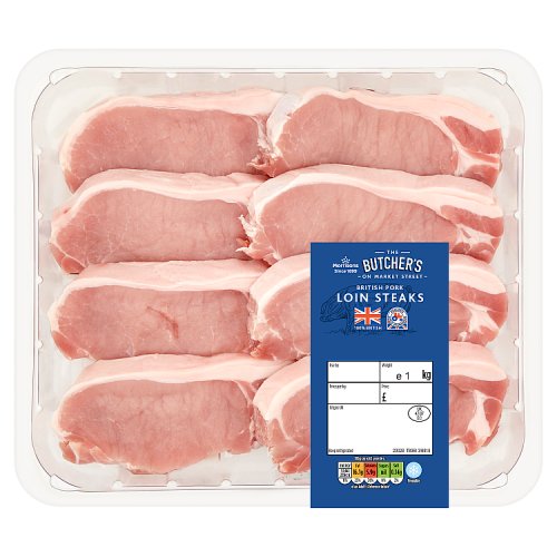 Morrisons The Butcher's On Market Street British Pork Loin Steaks 1kg