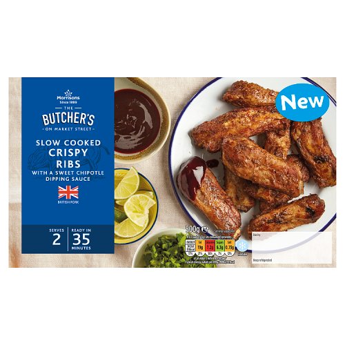 Morrisons The Butcher's On Market Street Slow Cooked Crispy Ribs 500g