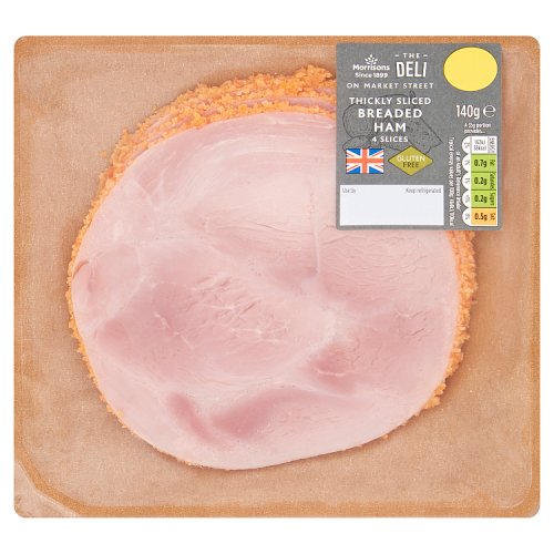 Morrisons The Deli On Market Street Thickly Sliced Breaded Ham 4 Slices