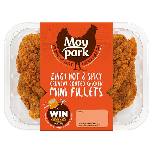 Moy Park Zingy Hot & Spicy Crunchy Coated Chicken Mini Fillets 300g