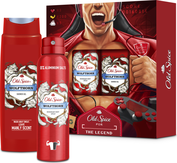 Old Spice Wolfthorn Set – Deo Stick 50 Ml & 3-in-1 Duschgel 250 Ml, 48h Frische, Ohne Aluminiumsalze