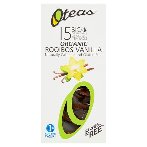 Oteas 15 Bio Degradable Whole Leaf Tea Bags Organic Rooibos Vanilla 33.75g