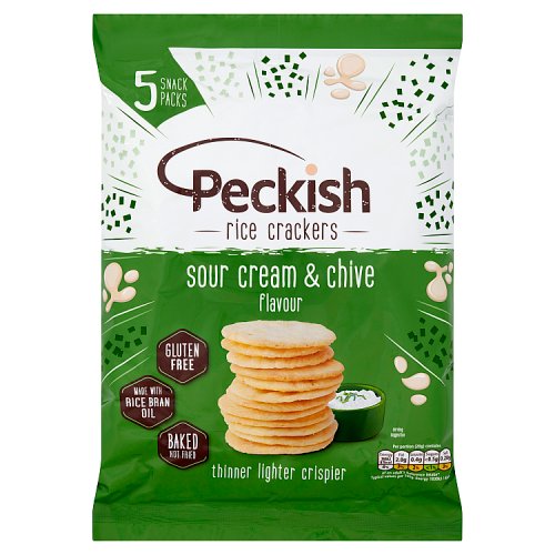 Peckish Rice Crackers Multipack Sour Cream & Chive Flavour 5 x 20g (100g)