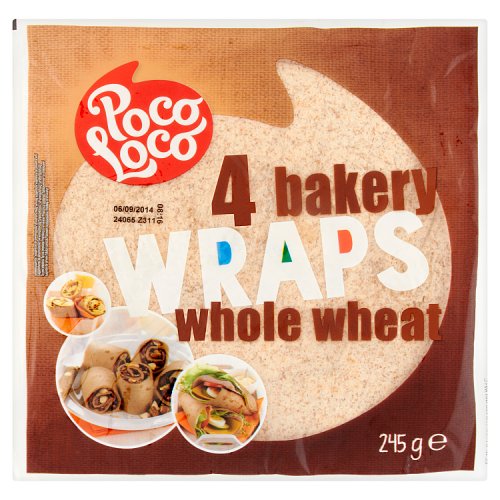 Poco Loco 4 Bakery Wraps Whole Wheat 245g