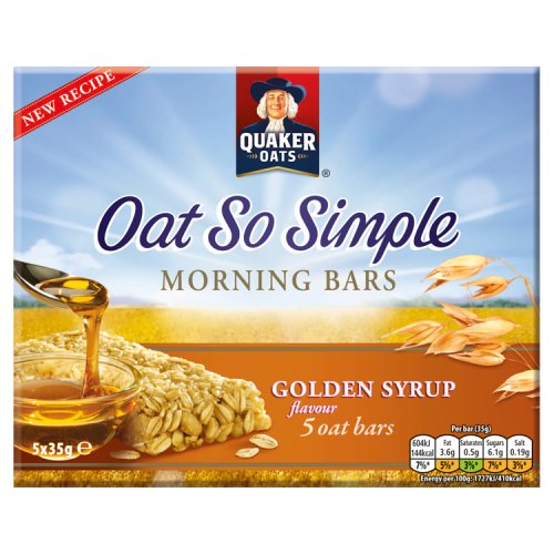 Quaker Oat So Simple Golden Syrup Morning Bars 5x35g