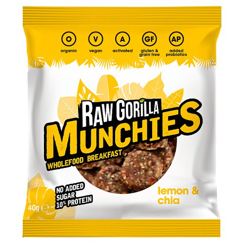 Raw Gorilla Munchies Wholefood Breakfast Lemon & Chia 40g