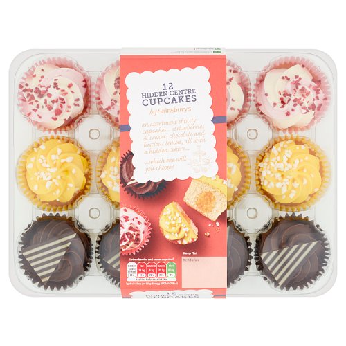 Sainsbury's 12 Hidden Centre Cupcakes 690g