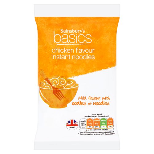Sainsbury's Basics Chicken Flavour Instant Noodles 90g Really Good