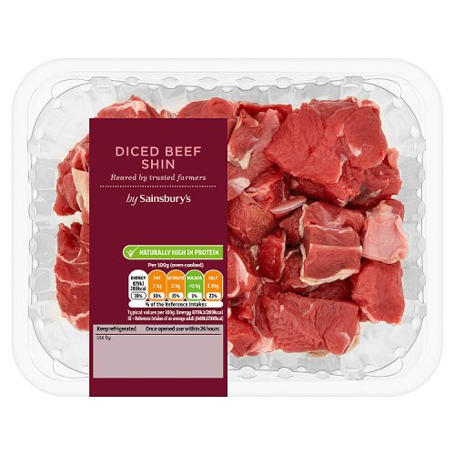Sainsbury's British Diced Beef Shin 400g