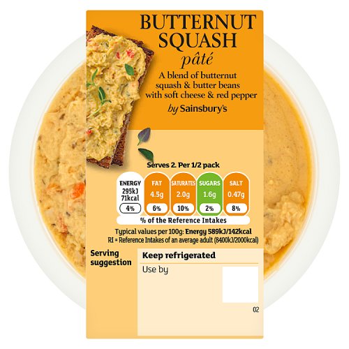 Sainsbury's Butternut Squash Pâté 100g