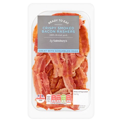 Sainsbury's Crispy Smoked Bacon Rashers 50g