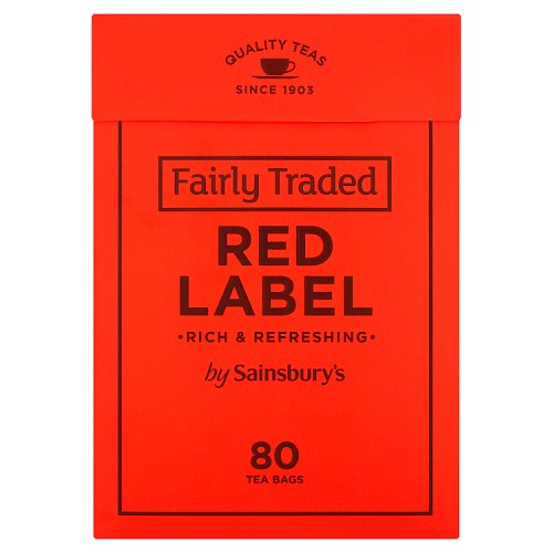 Sainsbury's Fairly Traded Red Label 80 Tea Bags 250g