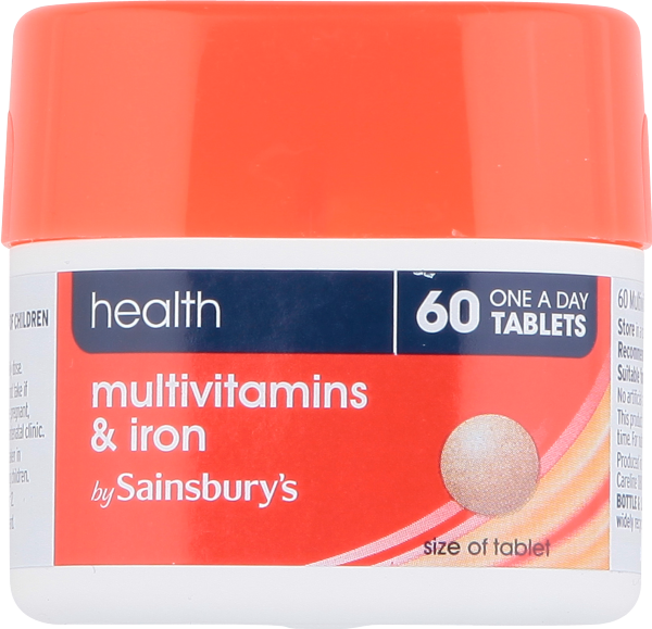 Sainsbury's Health Multivitamins & Iron 60 One a Day Tablets