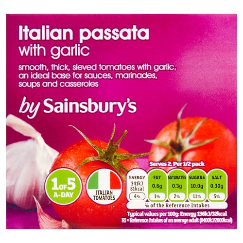 Sainsbury's Italian Passata with Garlic 500g