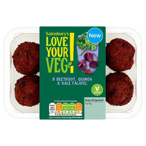 Sainsbury's Love Your Veg! 8 Beetroot, Quinoa & Kale Fálafel 160g