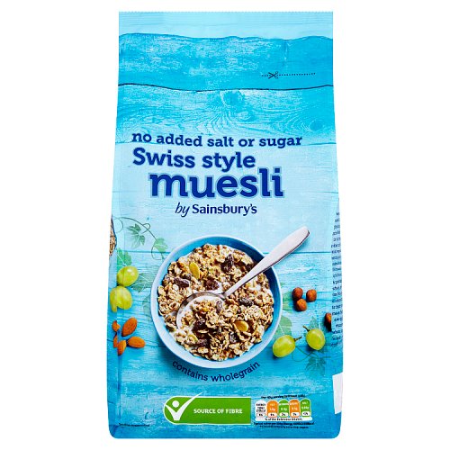 Sainsbury's No Added Salt or Sugar Swiss Style Muesli 1kg
