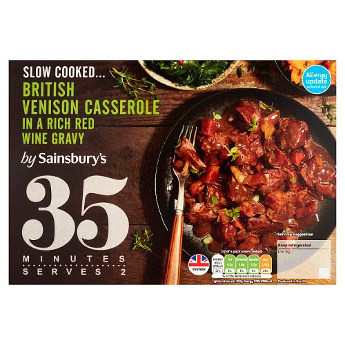 Sainsbury's Slow Cooked British Venison Casserole in a Rich Red Wine Gravy 530g
