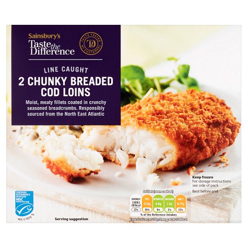 Sainsbury's Taste the Difference 2 Line Caught Chunky Breaded Cod Loins