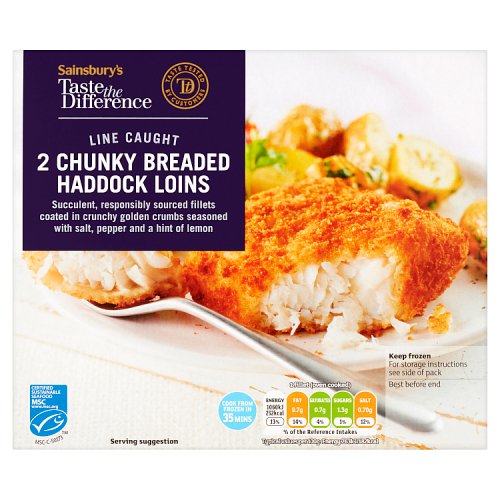 Sainsbury's Taste the Difference 2 Line Caught Chunky Breaded Haddock