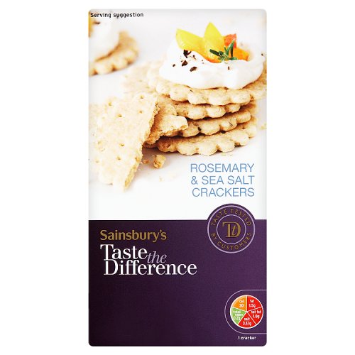 Sainsbury's Taste the Difference Rosemary & Sea Salt Crackers 130g