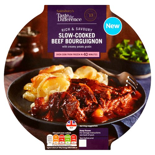 Sainsbury's Taste the Difference Slow-Cooked Beef Bourguignon 450g