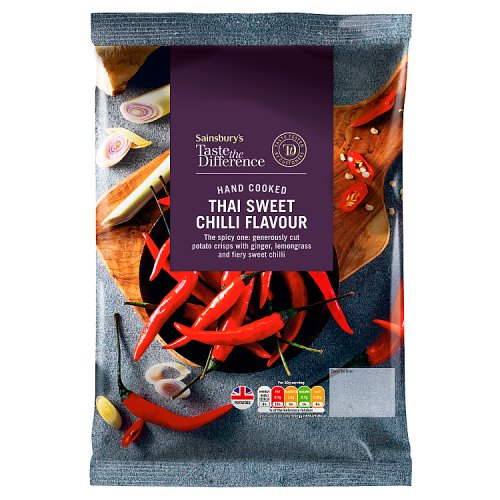 Sainsbury's Taste the Difference Thai Sweet Chilli Flavour Potato Crisps 150g
