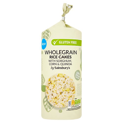 Sainsbury's Wholegrain Rice Cakes with Sorghum, Corn & Quinoa 144g