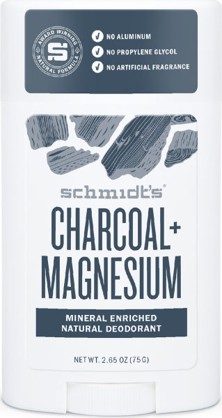 Schmidt's Charcoal and Magnesium Natural Deodorant Stick 75g