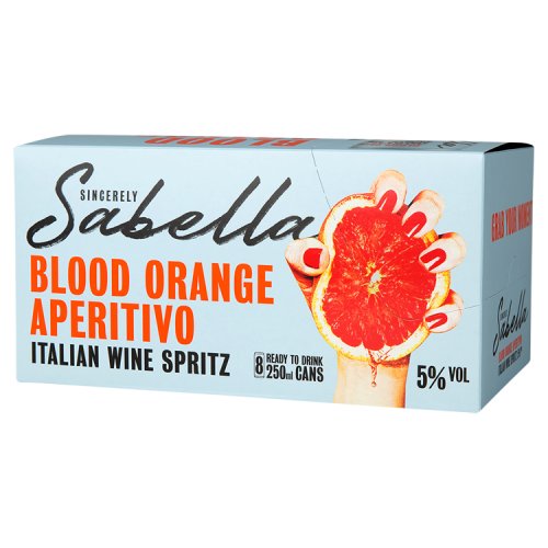 Sincerely Sabella Blood Orange Aperitivo Italian Wine Spritz 8 x 250ml