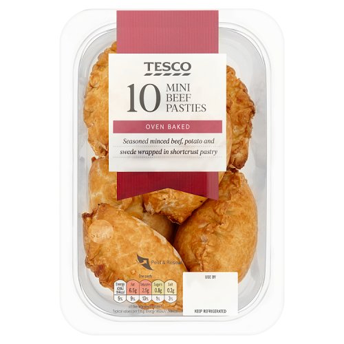 Tesco 10 Minced Beef Pasties 300G Really Good Culture