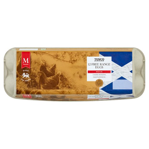 Tesco Medium Free Range Eggs 12 Pack
