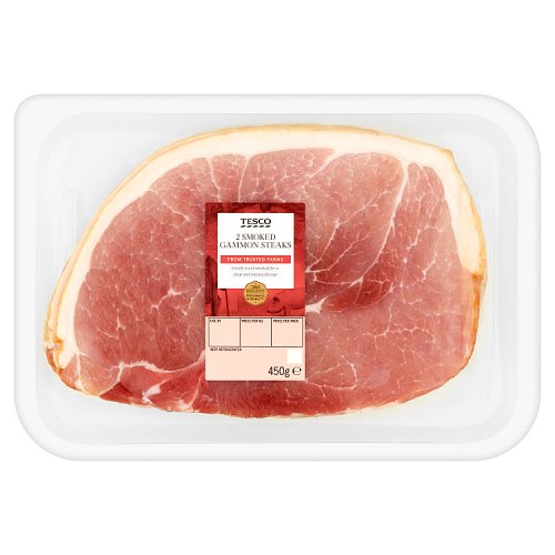 Tesco Smoked Gammon Steaks 450G 2 Pack