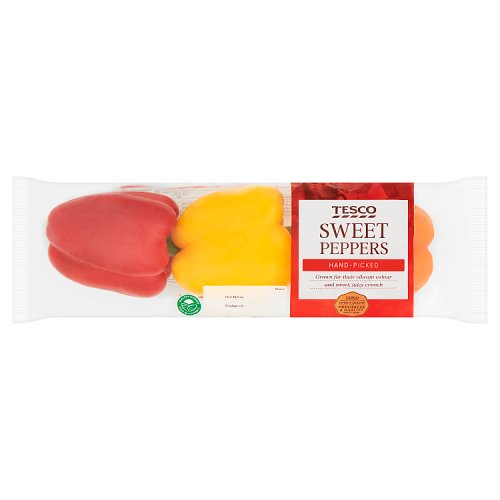 Tesco 3 Sweet Peppers 500g Really Good Culture